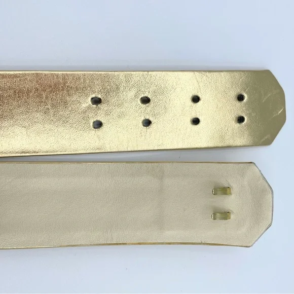 Vintage Gold Statement Belt 80s Waist Power Suit Jewelry Cinch Las Vegas EUC